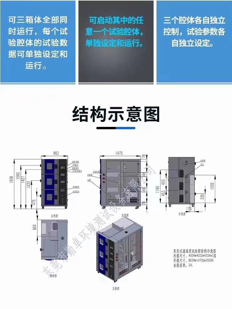複層（céng）式高低溫濕熱試驗（yàn）箱